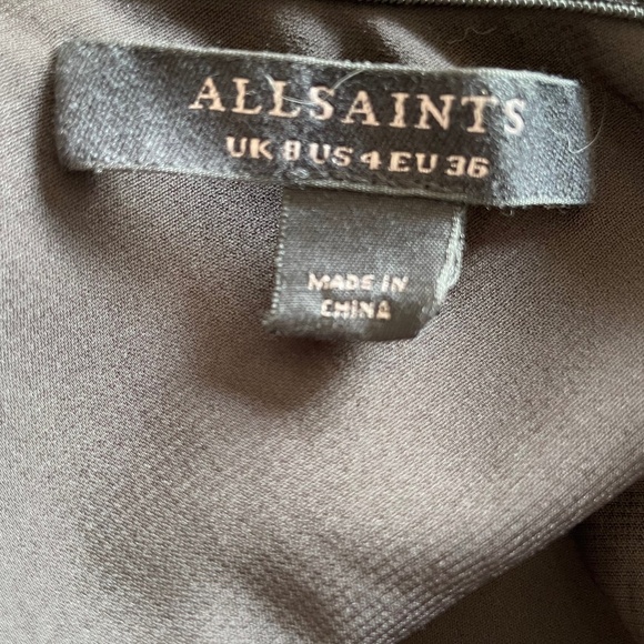 ALLSAINTS Ezra One-Shoulder Dress | Black | Size US 4 - Picture 15 of 16